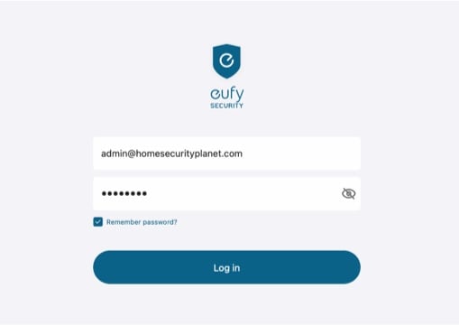 Eufy web app login